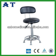 Adjustable Hospital aço inoxidável Rolling Stool